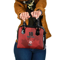 Canada Soccer Maple Leaf Custom Shoulder Handbag Sporty Style - Wonder Print Shop