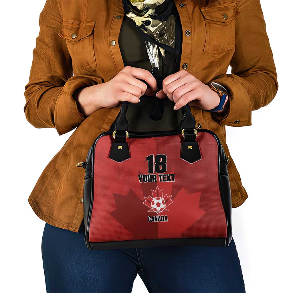 Canada Soccer Maple Leaf Custom Shoulder Handbag Sporty Style - Wonder Print Shop