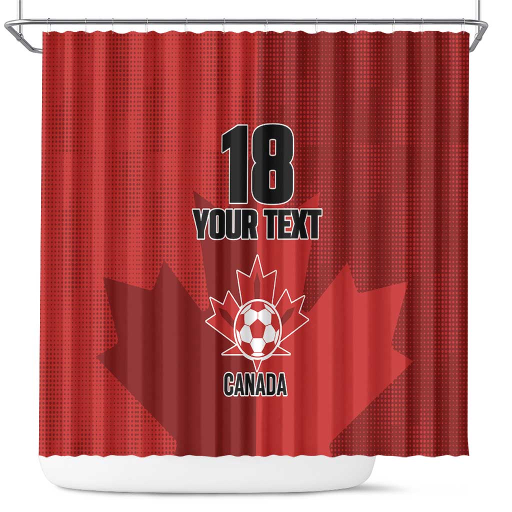 Canada Soccer Maple Leaf Custom Shower Curtain Sporty Style - Wonder Print Shop