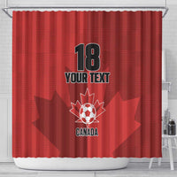 Canada Soccer Maple Leaf Custom Shower Curtain Sporty Style - Wonder Print Shop