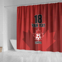 Canada Soccer Maple Leaf Custom Shower Curtain Sporty Style - Wonder Print Shop
