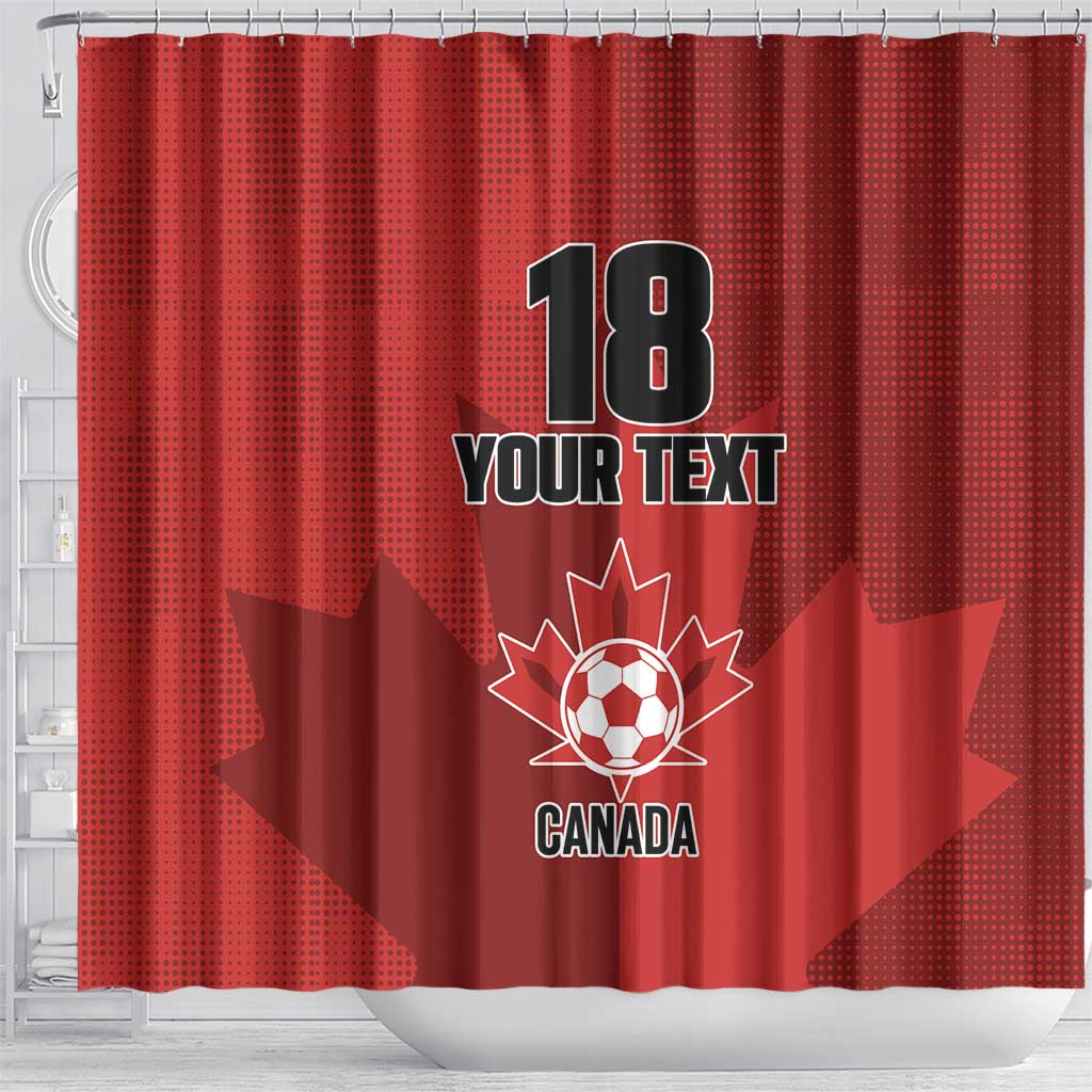 Canada Soccer Maple Leaf Custom Shower Curtain Sporty Style - Wonder Print Shop