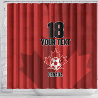 Canada Soccer Maple Leaf Custom Shower Curtain Sporty Style - Wonder Print Shop
