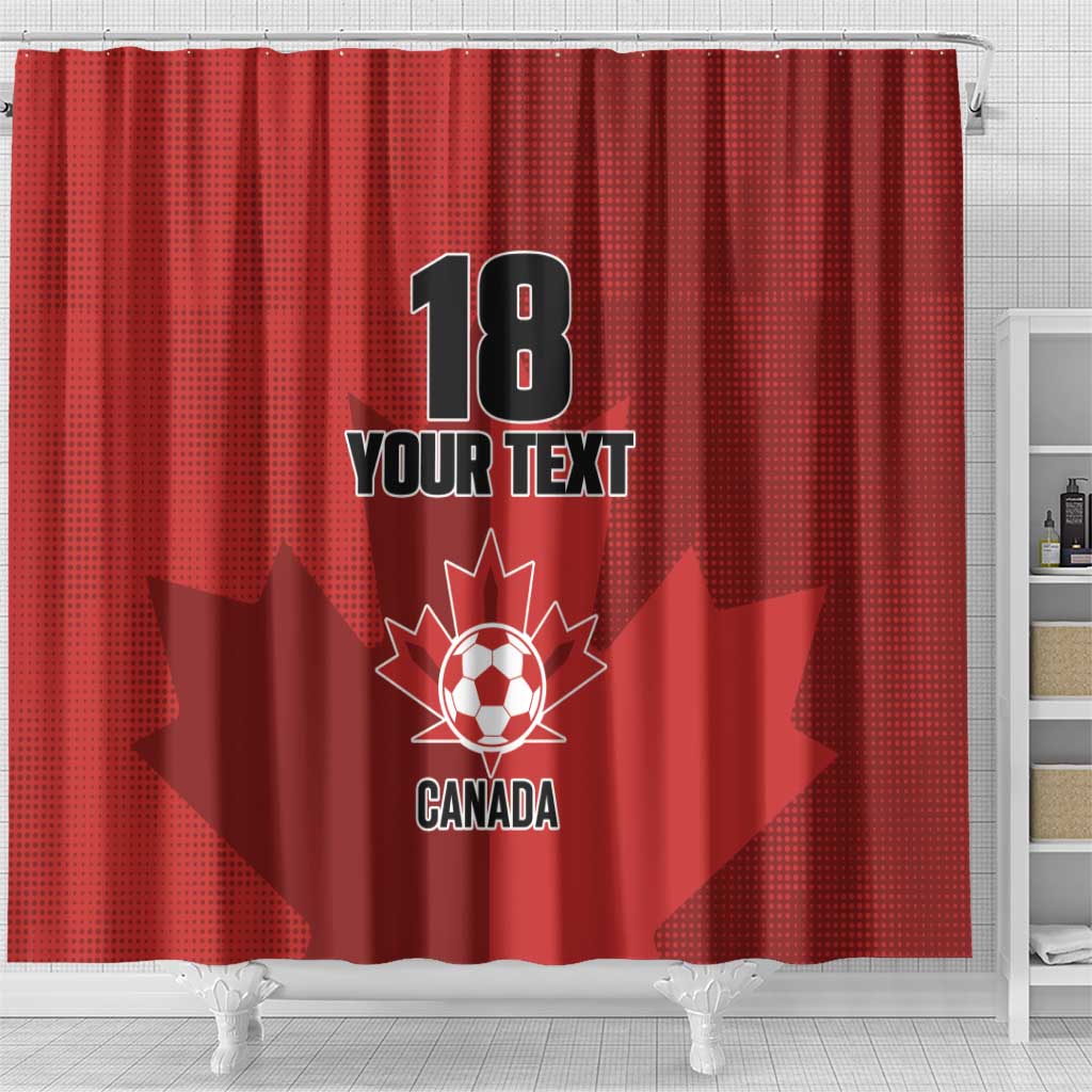 Canada Soccer Maple Leaf Custom Shower Curtain Sporty Style - Wonder Print Shop