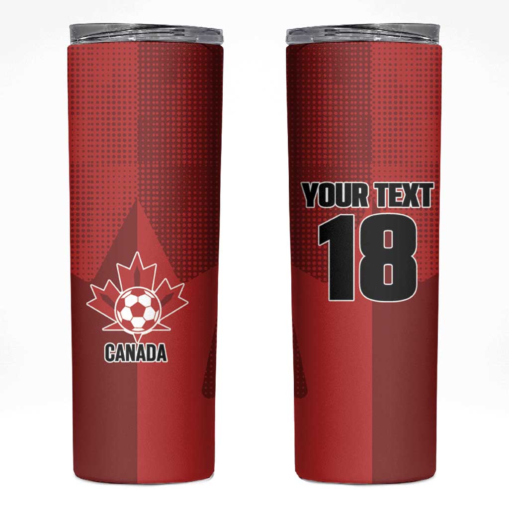 Canada Soccer Maple Leaf Custom Skinny Tumbler Sporty Style - Wonder Print Shop