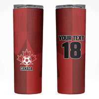 Canada Soccer Maple Leaf Custom Skinny Tumbler Sporty Style - Wonder Print Shop