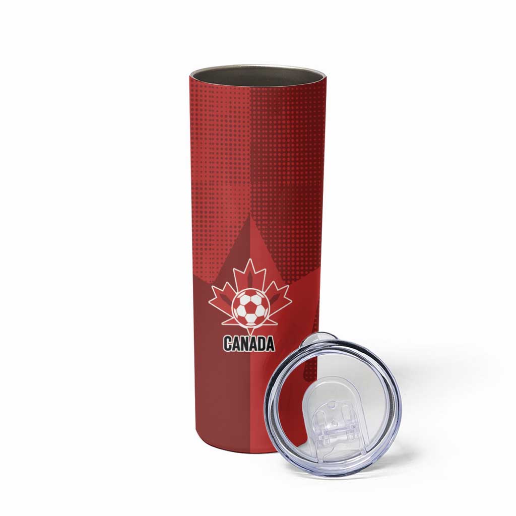 Canada Soccer Maple Leaf Custom Skinny Tumbler Sporty Style - Wonder Print Shop