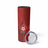 Canada Soccer Maple Leaf Custom Skinny Tumbler Sporty Style - Wonder Print Shop