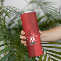 Canada Soccer Maple Leaf Custom Skinny Tumbler Sporty Style - Wonder Print Shop