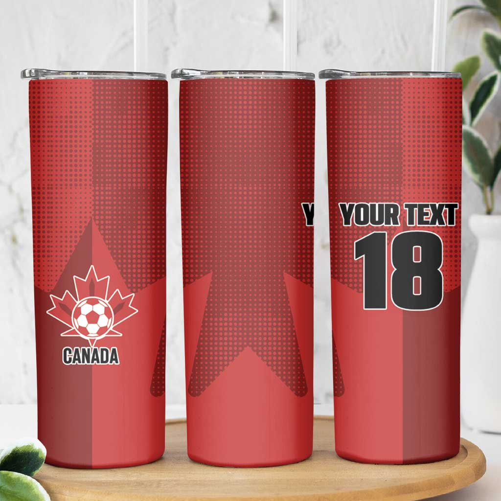 Canada Soccer Maple Leaf Custom Skinny Tumbler Sporty Style - Wonder Print Shop