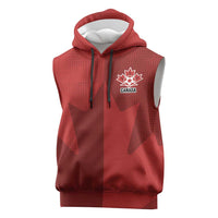 Canada Soccer Maple Leaf Custom Sleeveless Hoodie Sporty Style - Wonder Print Shop