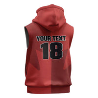 Canada Soccer Maple Leaf Custom Sleeveless Hoodie Sporty Style - Wonder Print Shop