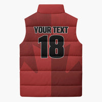 Canada Soccer Maple Leaf Custom Sleeveless Puffer Jacket Sporty Style - Wonder Print Shop