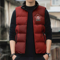 Canada Soccer Maple Leaf Custom Sleeveless Puffer Jacket Sporty Style - Wonder Print Shop