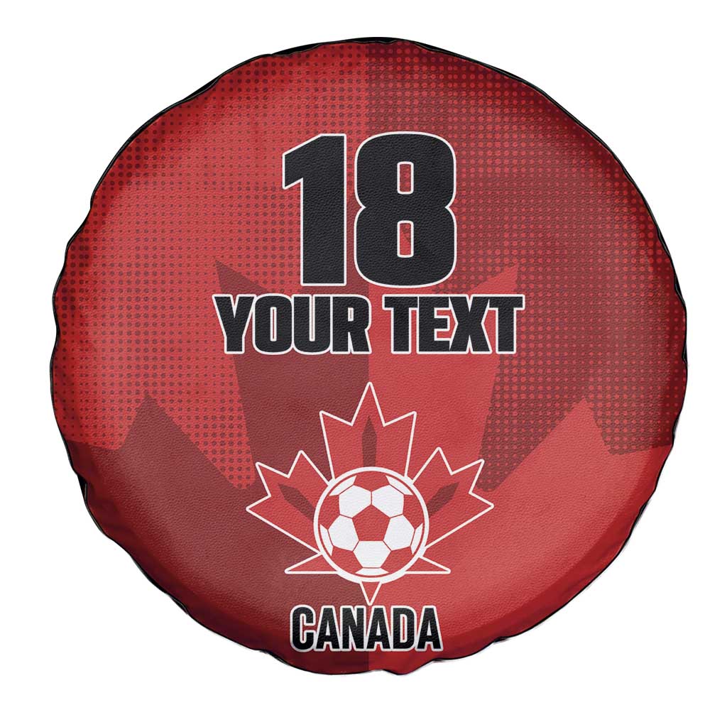 Canada Soccer Maple Leaf Custom Spare Tire Cover Sporty Style - Wonder Print Shop