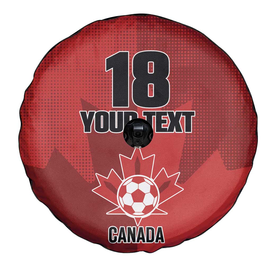 Canada Soccer Maple Leaf Custom Spare Tire Cover Sporty Style - Wonder Print Shop