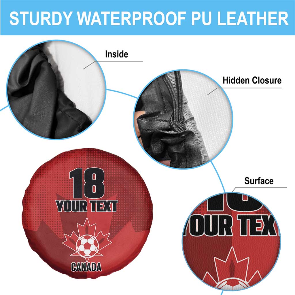 Canada Soccer Maple Leaf Custom Spare Tire Cover Sporty Style - Wonder Print Shop