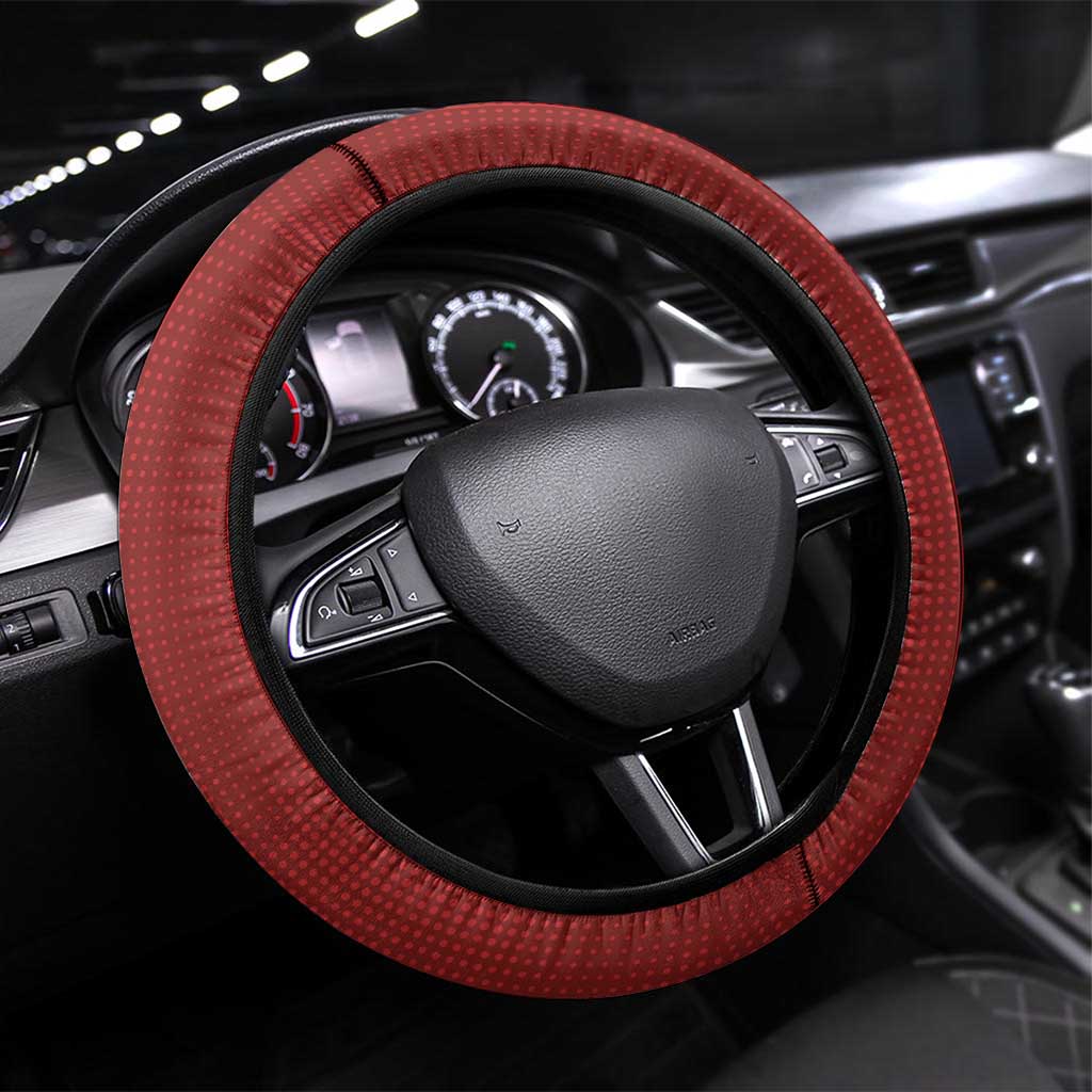 Canada Soccer Maple Leaf Steering Wheel Cover Sporty Style - Wonder Print Shop