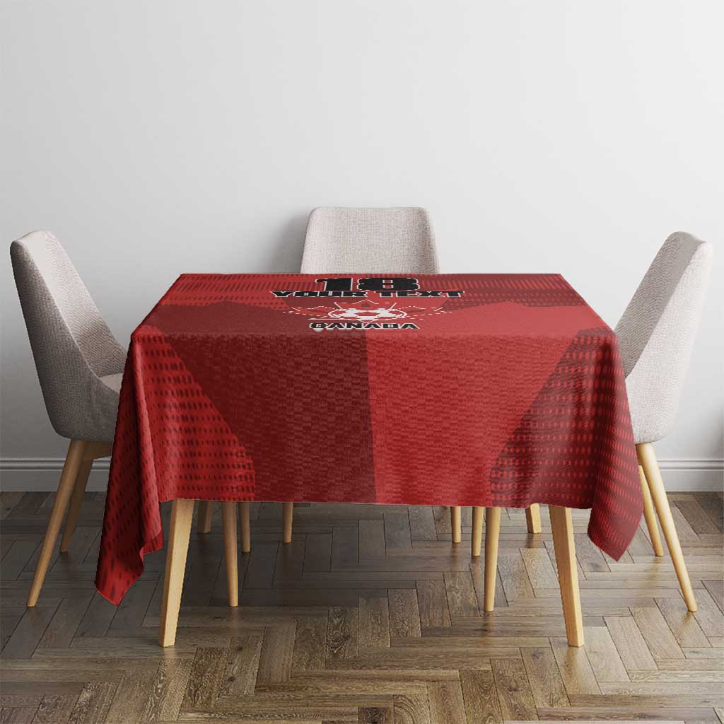 Canada Soccer Maple Leaf Custom Tablecloth Sporty Style - Wonder Print Shop