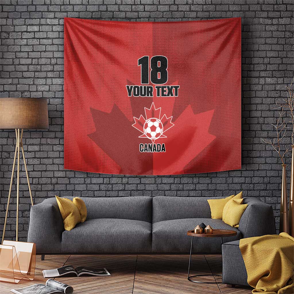 Canada Soccer Maple Leaf Custom Tapestry Sporty Style - Wonder Print Shop