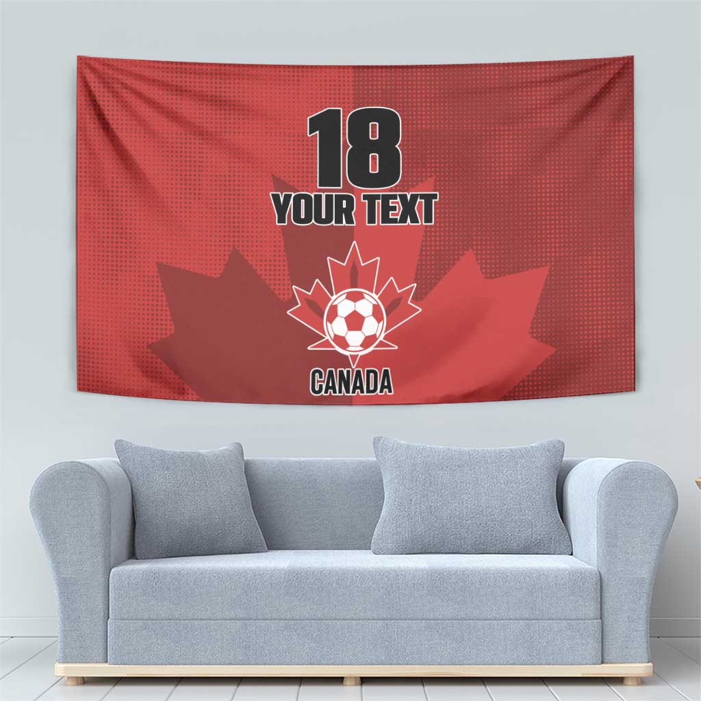 Canada Soccer Maple Leaf Custom Tapestry Sporty Style - Wonder Print Shop