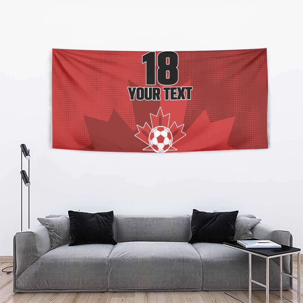Canada Soccer Maple Leaf Custom Tapestry Sporty Style - Wonder Print Shop
