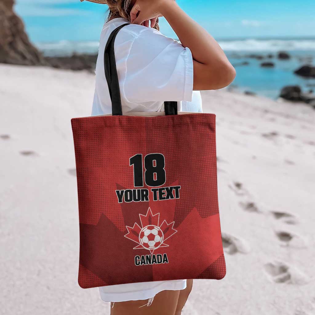 Canada Soccer Maple Leaf Custom Tote Bag Sporty Style - Wonder Print Shop