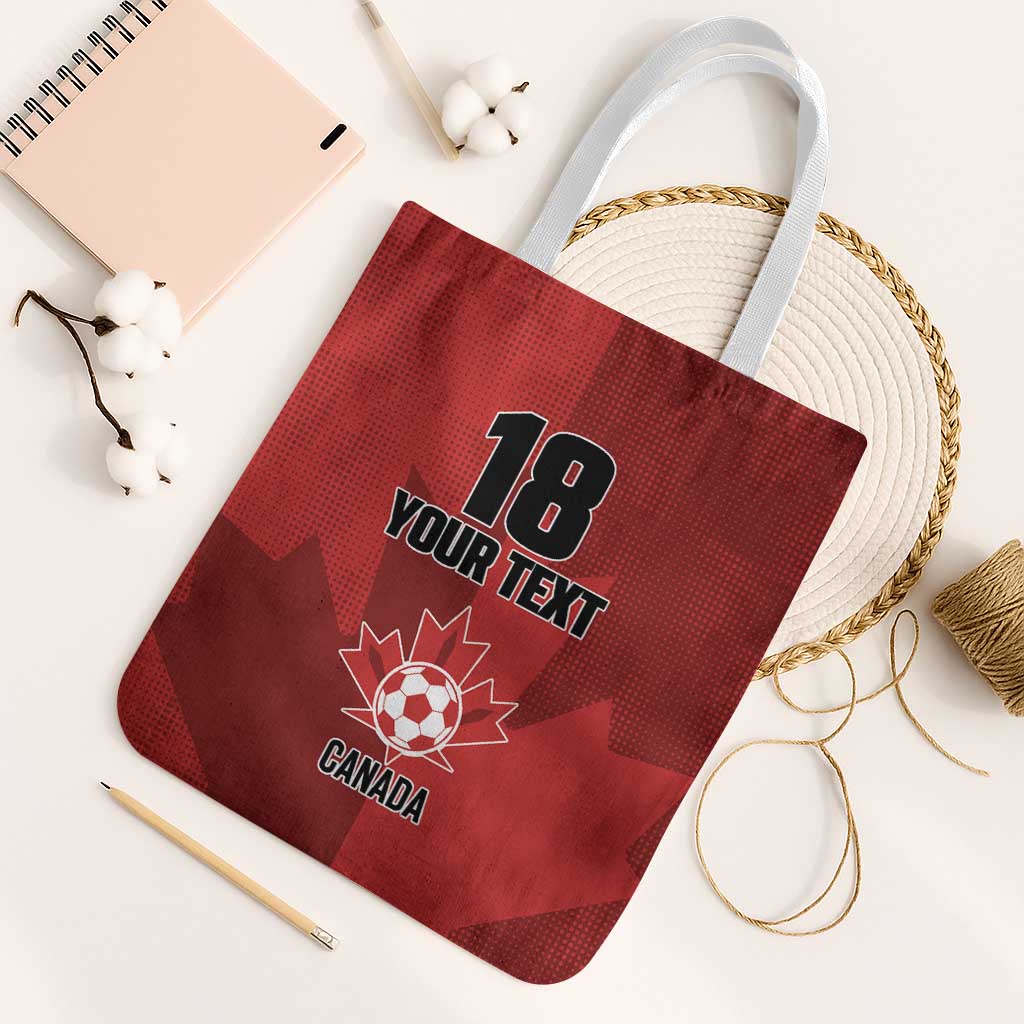 Canada Soccer Maple Leaf Custom Tote Bag Sporty Style - Wonder Print Shop