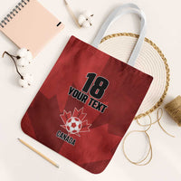 Canada Soccer Maple Leaf Custom Tote Bag Sporty Style - Wonder Print Shop