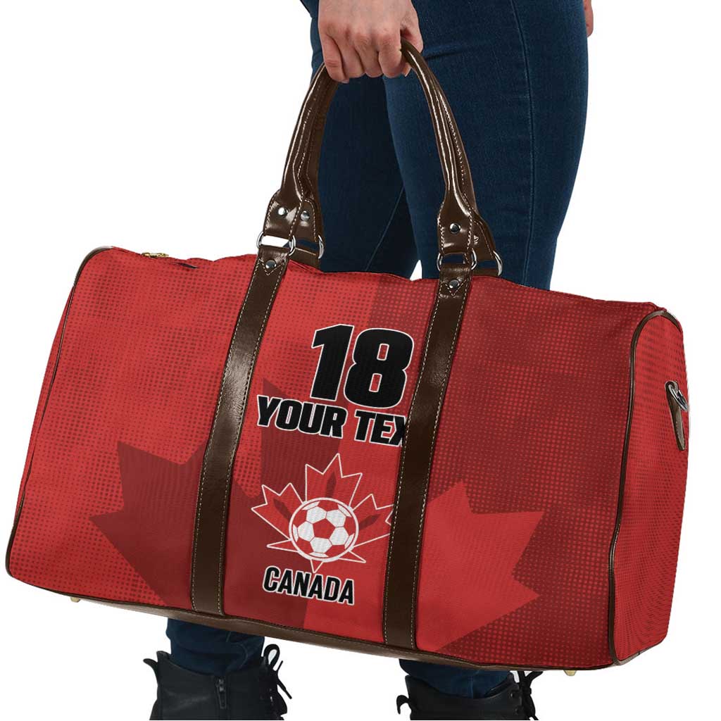 Canada Soccer Maple Leaf Custom Travel Bag Sporty Style - Wonder Print Shop