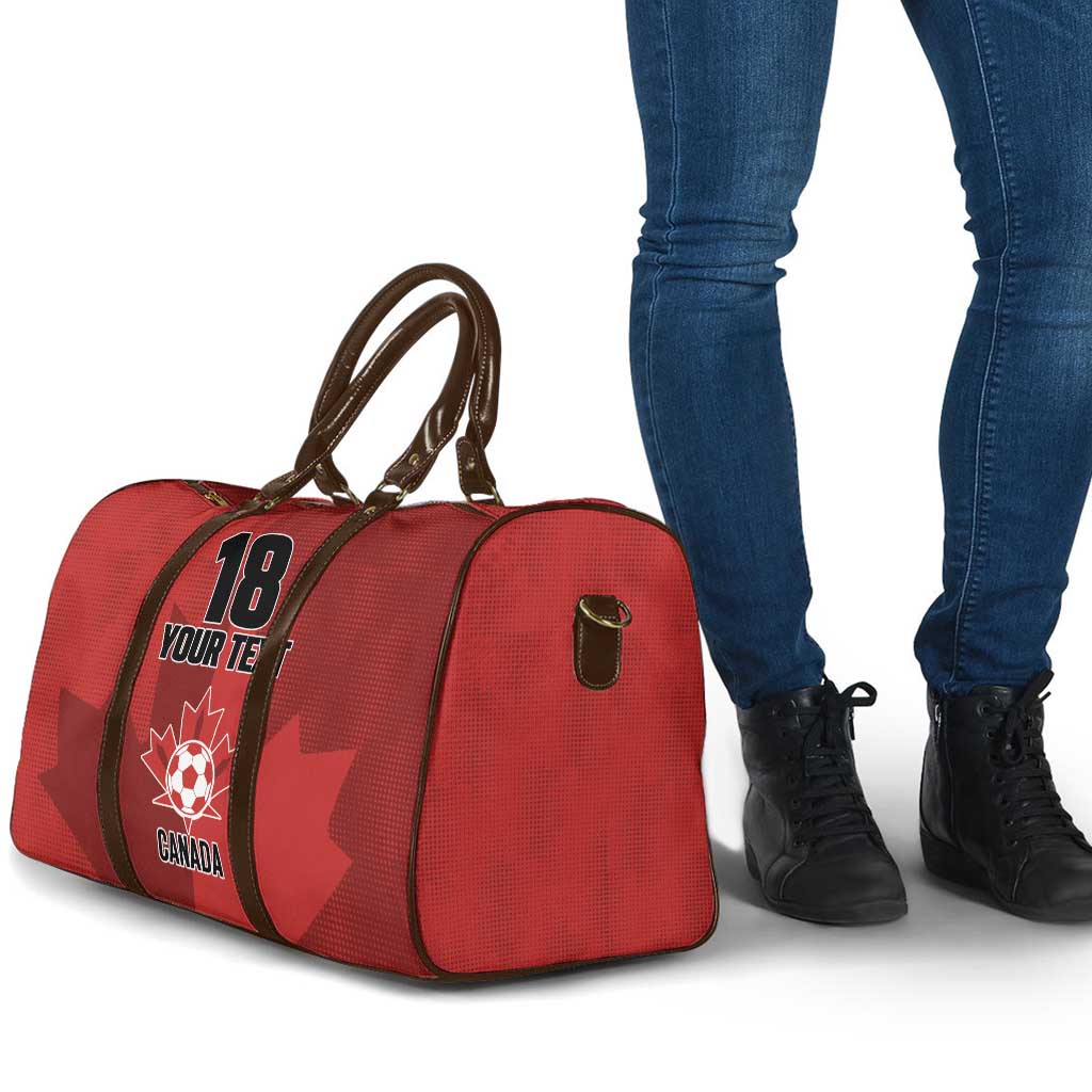 Canada Soccer Maple Leaf Custom Travel Bag Sporty Style - Wonder Print Shop