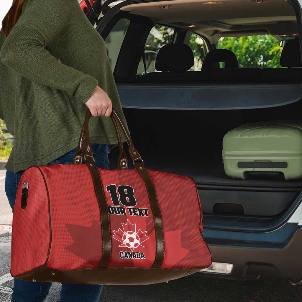 Canada Soccer Maple Leaf Custom Travel Bag Sporty Style - Wonder Print Shop