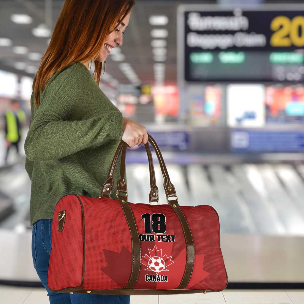 Canada Soccer Maple Leaf Custom Travel Bag Sporty Style - Wonder Print Shop