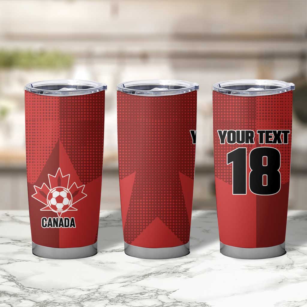 Canada Soccer Maple Leaf Custom Tumbler Cup Sporty Style - Wonder Print Shop