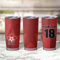 Canada Soccer Maple Leaf Custom Tumbler Cup Sporty Style - Wonder Print Shop