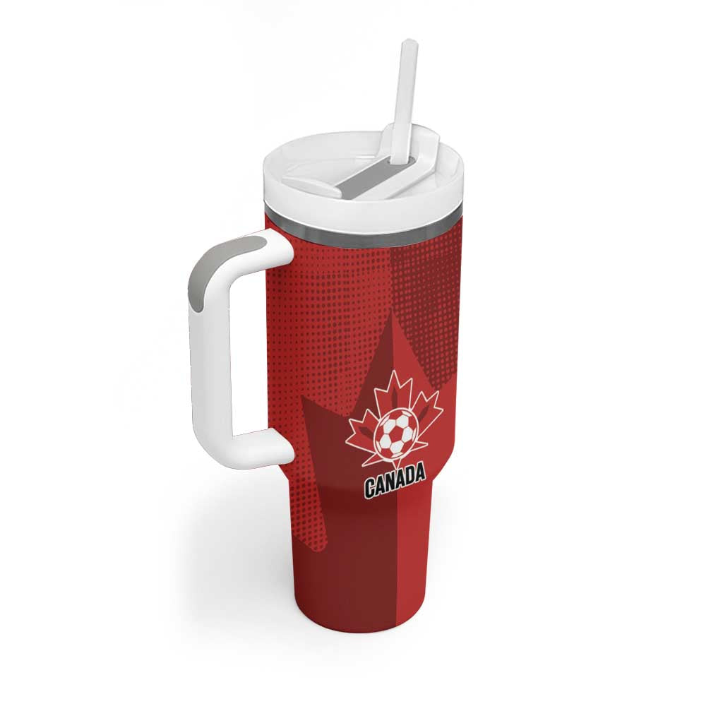 Canada Soccer Maple Leaf Custom Tumbler With Handle Sporty Style - Wonder Print Shop