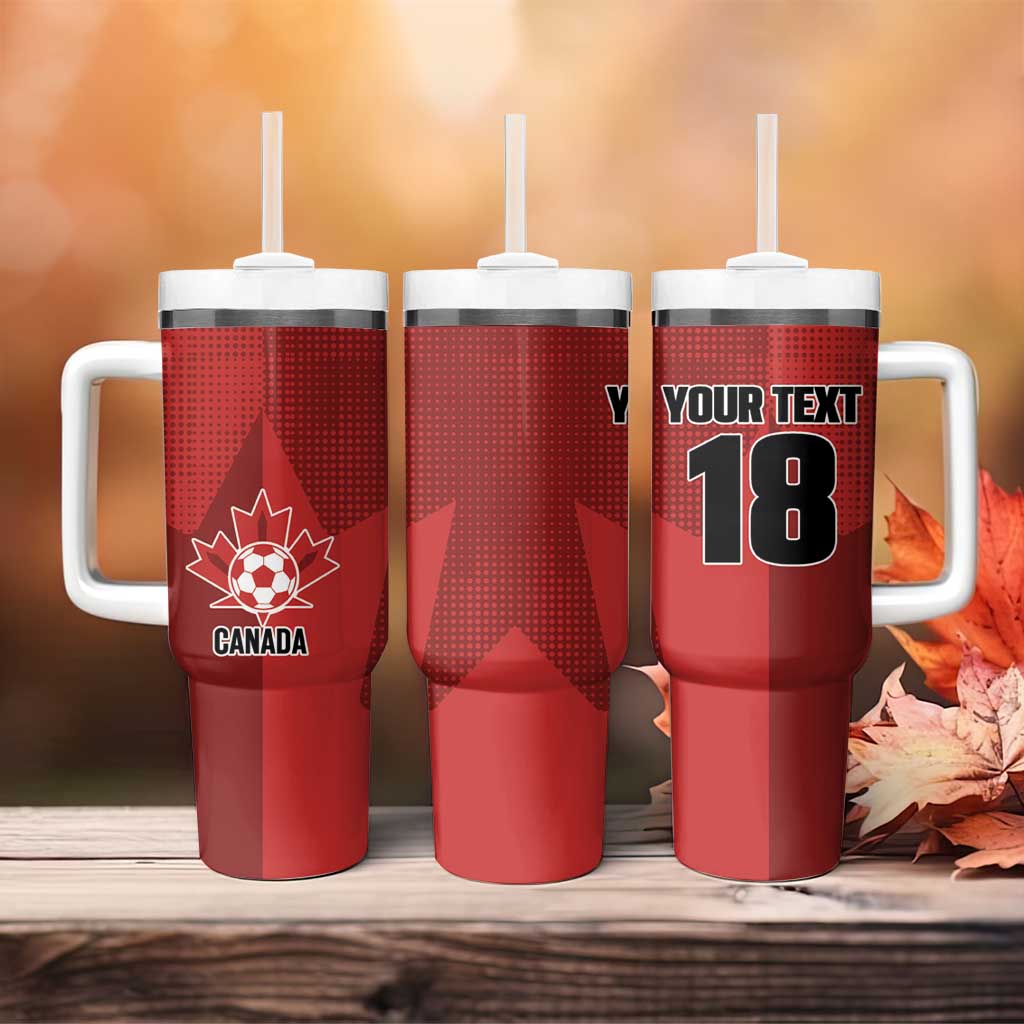 Canada Soccer Maple Leaf Custom Tumbler With Handle Sporty Style - Wonder Print Shop