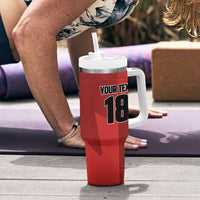 Canada Soccer Maple Leaf Custom Tumbler With Handle Sporty Style - Wonder Print Shop