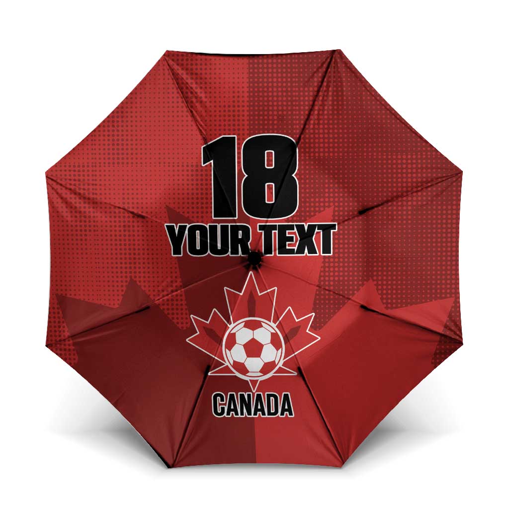 Canada Soccer Maple Leaf Custom Umbrella Sporty Style - Wonder Print Shop