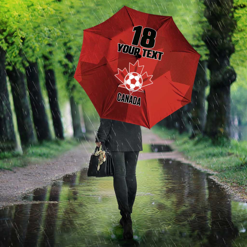 Canada Soccer Maple Leaf Custom Umbrella Sporty Style - Wonder Print Shop