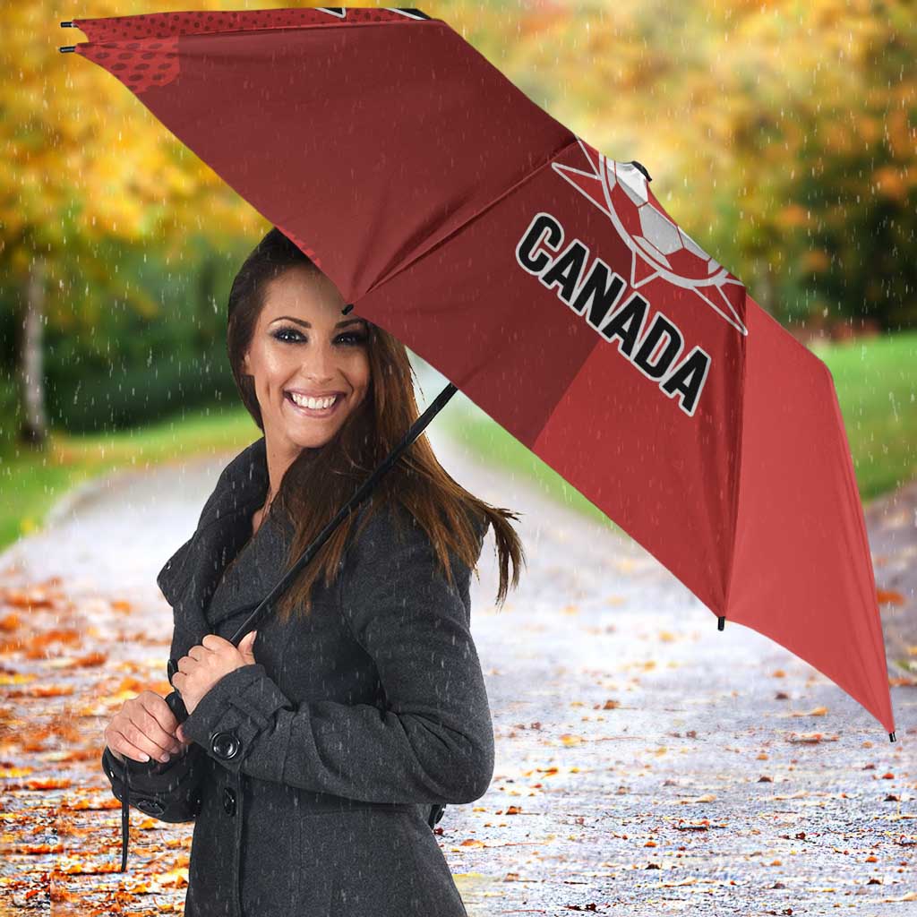 Canada Soccer Maple Leaf Custom Umbrella Sporty Style - Wonder Print Shop