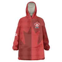 Canada Soccer Maple Leaf Custom Wearable Blanket Hoodie Sporty Style - Wonder Print Shop