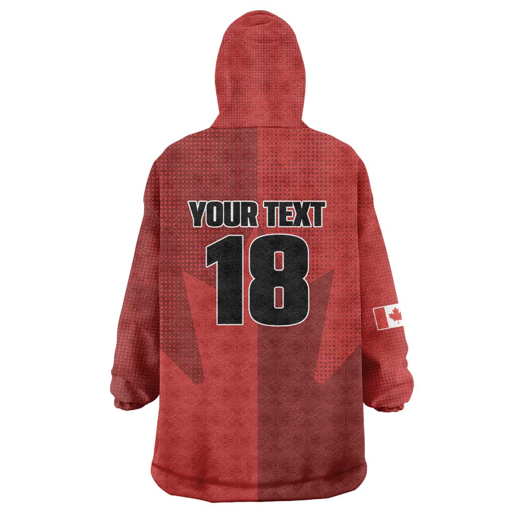 Canada Soccer Maple Leaf Custom Wearable Blanket Hoodie Sporty Style - Wonder Print Shop