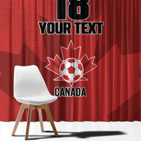 Canada Soccer Maple Leaf Custom Window Curtain Sporty Style - Wonder Print Shop