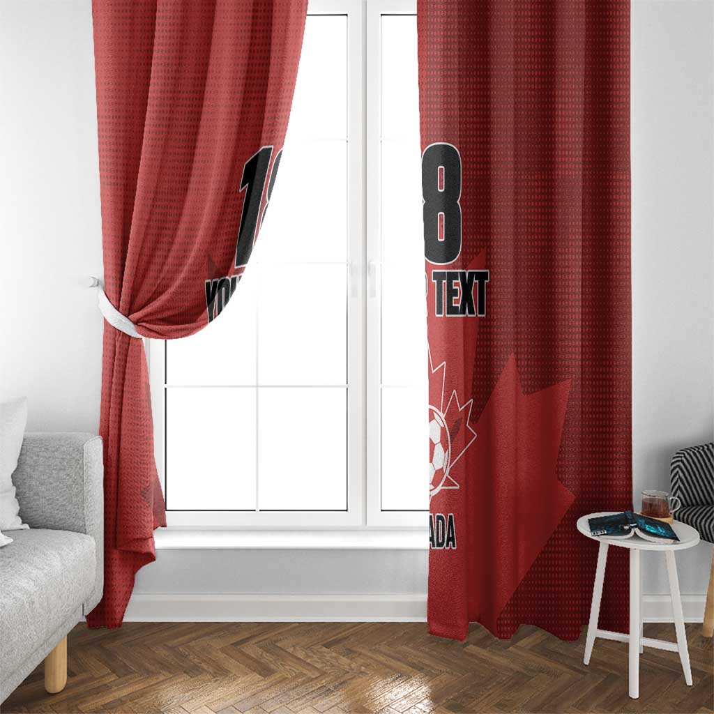Canada Soccer Maple Leaf Custom Window Curtain Sporty Style - Wonder Print Shop