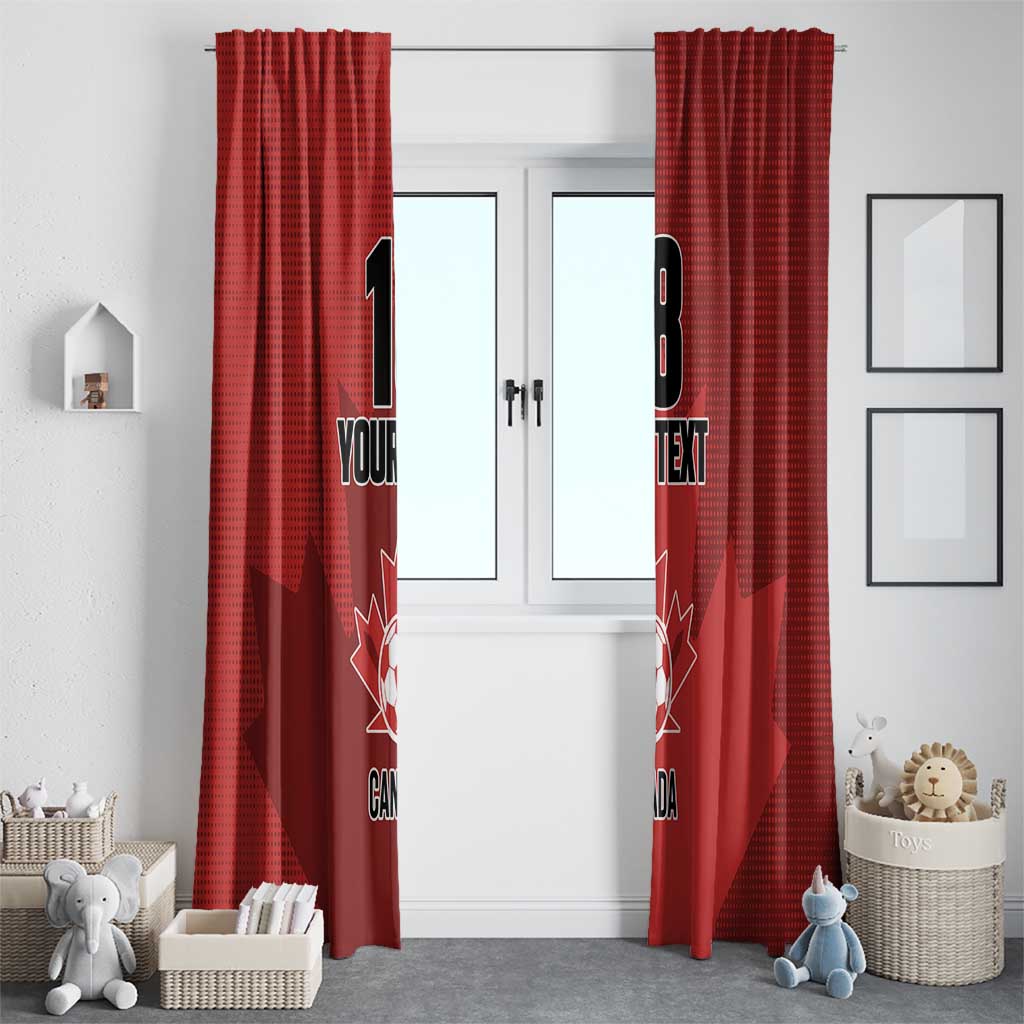 Canada Soccer Maple Leaf Custom Window Curtain Sporty Style - Wonder Print Shop