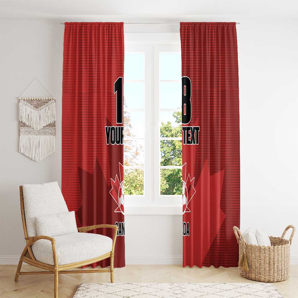 Canada Soccer Maple Leaf Custom Window Curtain Sporty Style - Wonder Print Shop