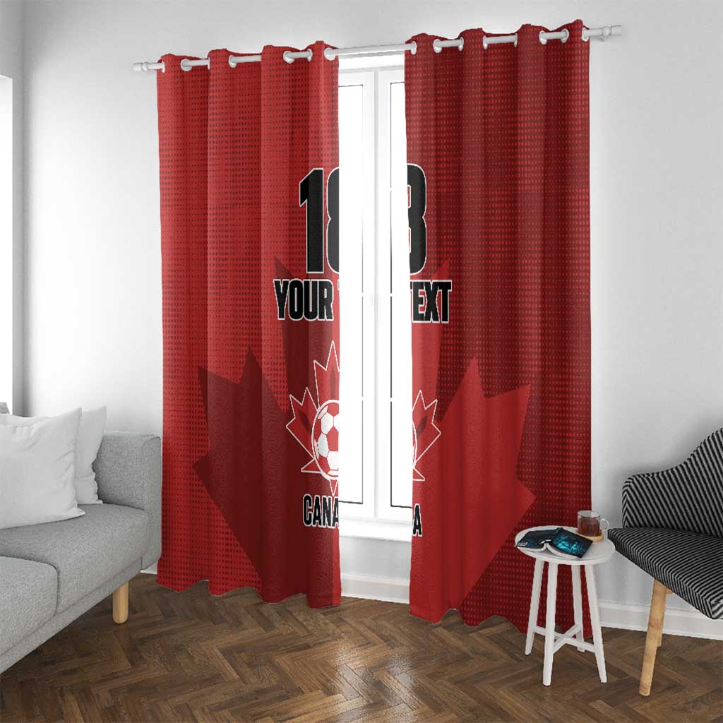 Canada Soccer Maple Leaf Custom Window Curtain Sporty Style - Wonder Print Shop