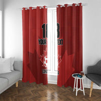 Canada Soccer Maple Leaf Custom Window Curtain Sporty Style - Wonder Print Shop
