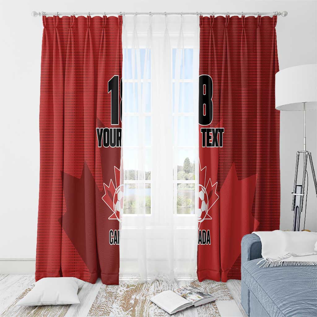 Canada Soccer Maple Leaf Custom Window Curtain Sporty Style - Wonder Print Shop